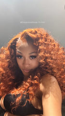 13x4 Transparent 24” Deep Wave Ginger Unit 180 Density