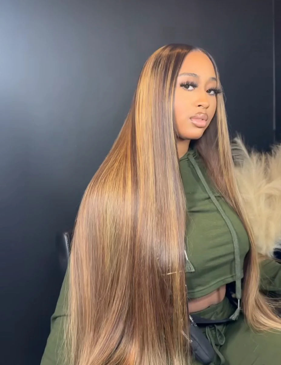 13x4 28” HD Highlighted Wig 180 Density