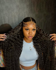 13x4 24” HD Deep Curly Unit 180 Density